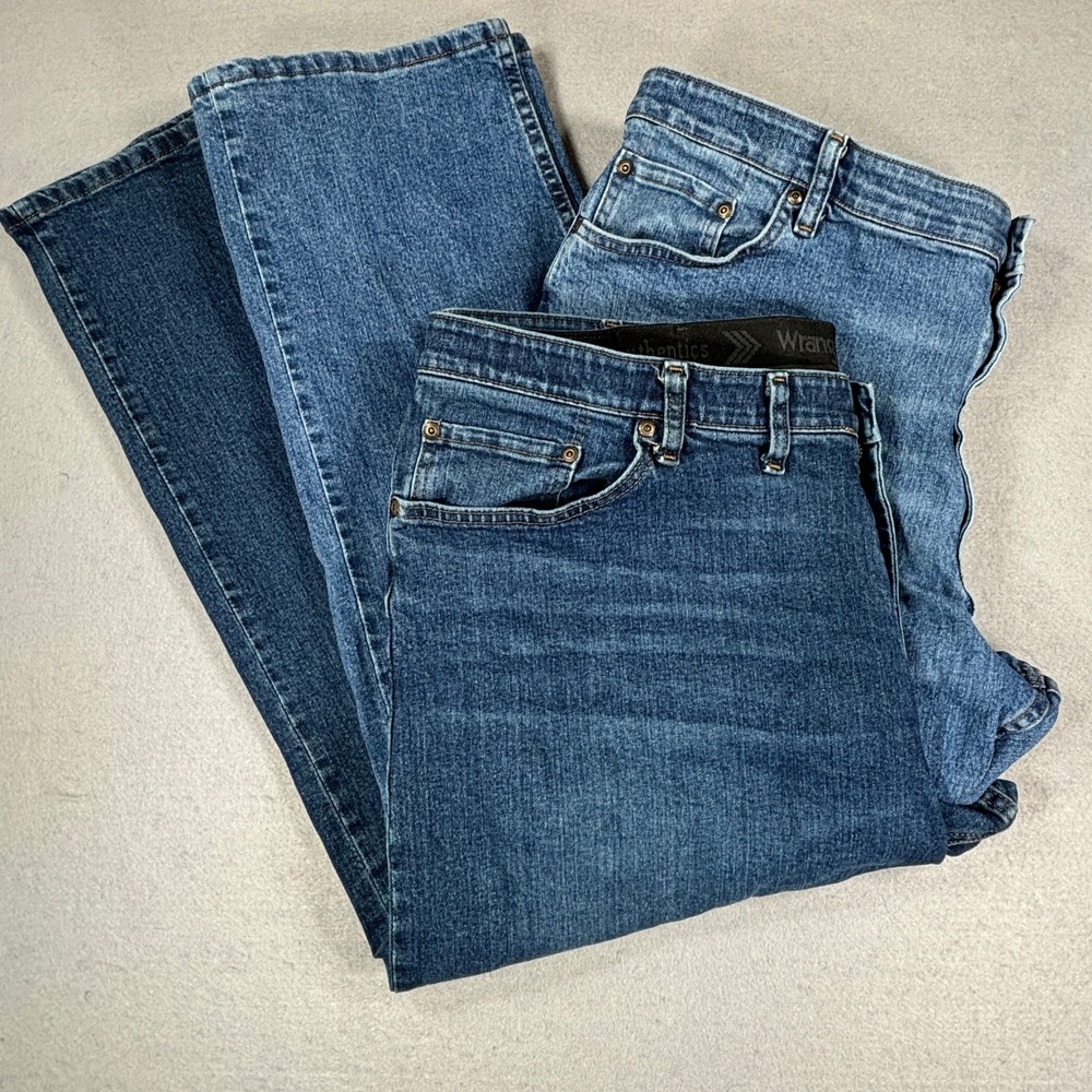 Wrangler‎ Authentics Straight Leg Jeans 42x29 Stretch Denim Bundle Lot 2 - Picture 2 of 13